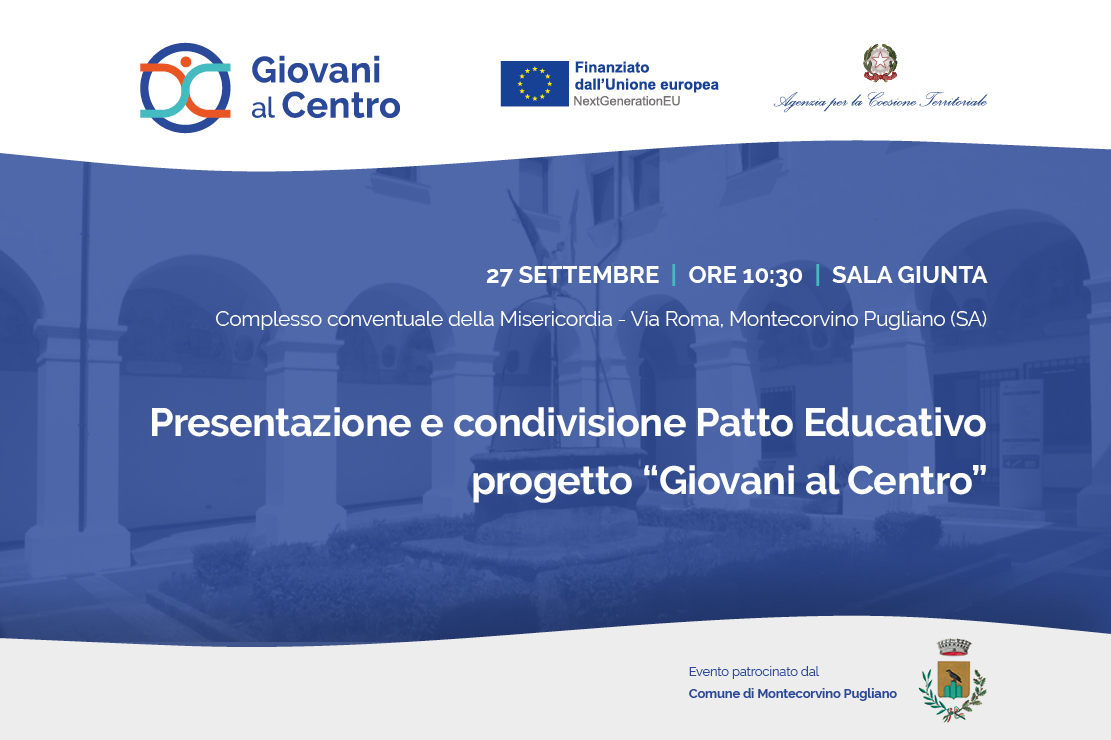 Presentazione e condivisione "Progetto educativo progetto Giovani al Centro"